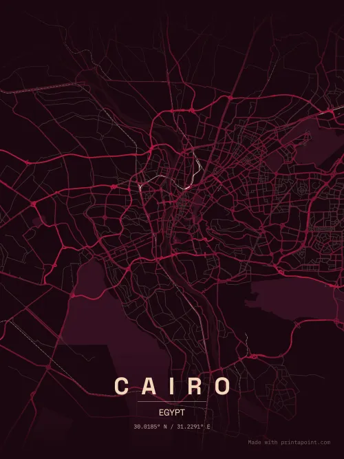 Cairo ruby map poster