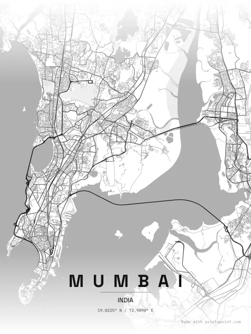 Mumbai contrast zones map poster