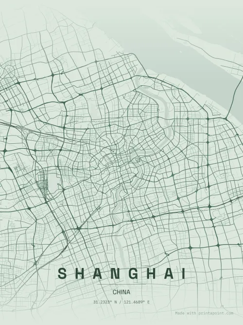 Shanghai sage map poster